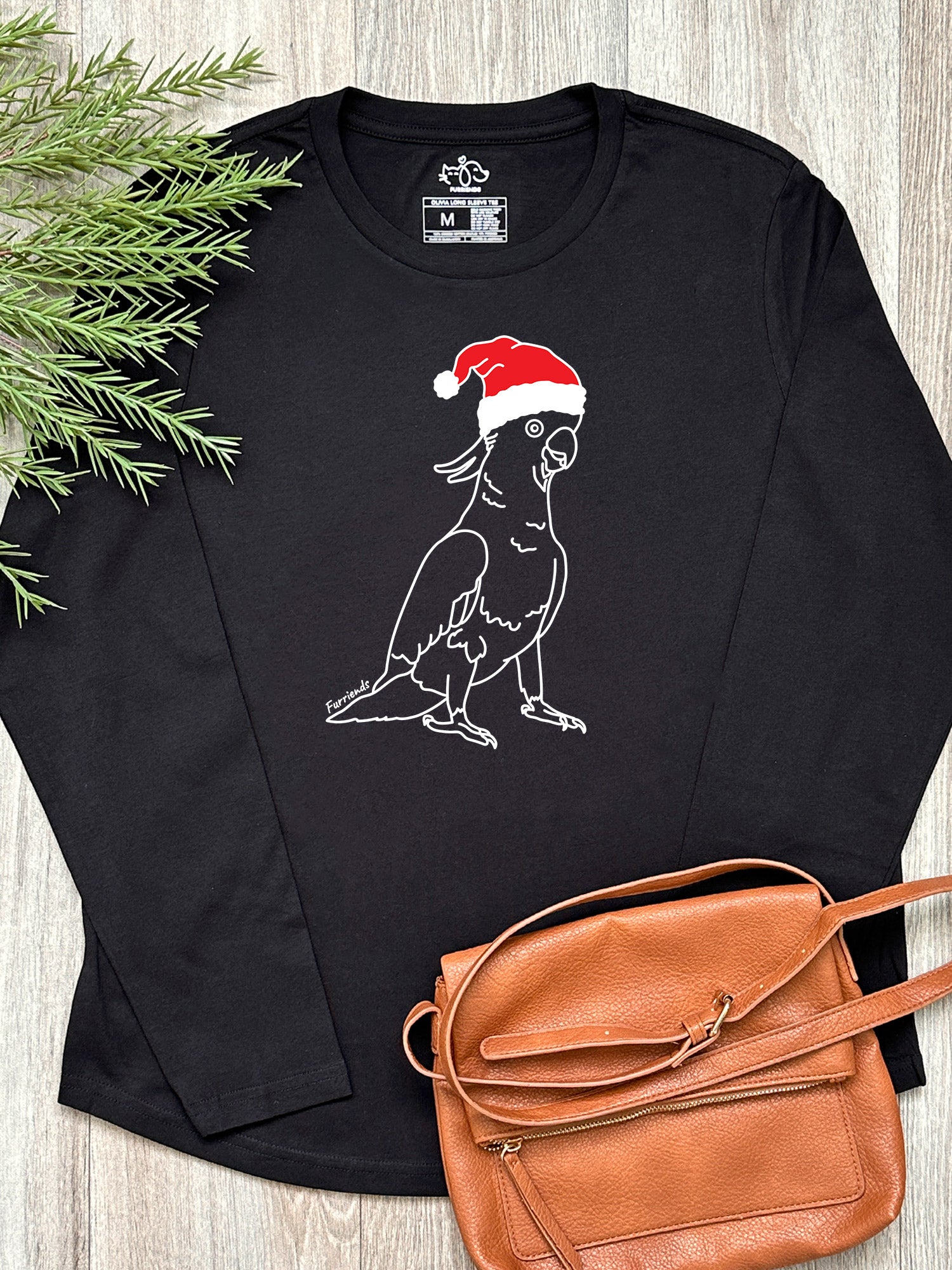 Sulphur-Crested Cockatoo Christmas Edition Olivia Long Sleeve Tee