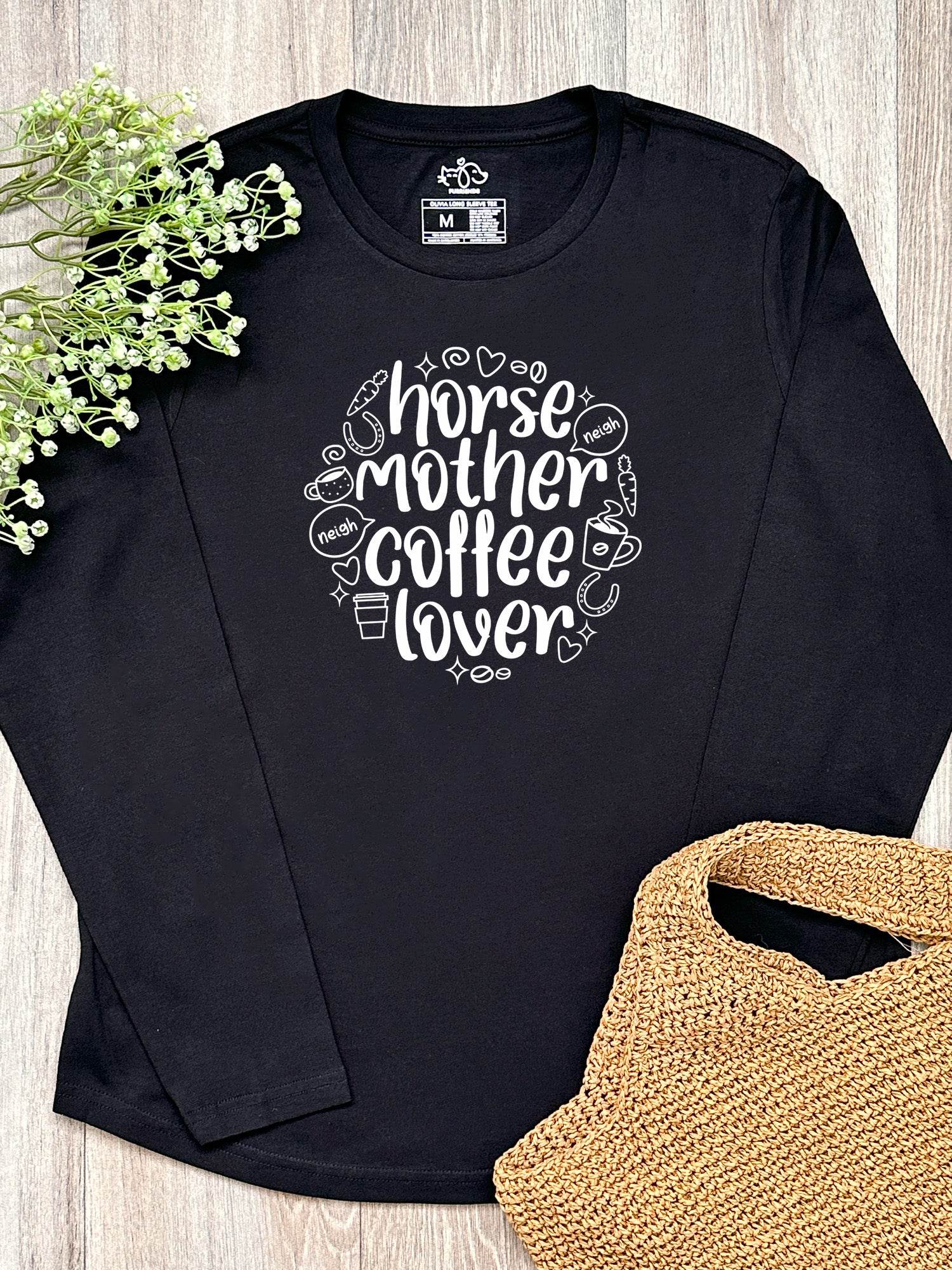 Horse Mother Coffee Lover Olivia Long Sleeve Tee