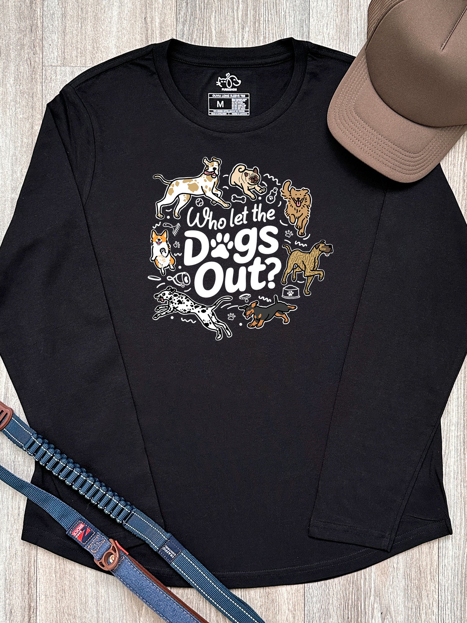Who Let The Dogs Out? Olivia Long Sleeve Tee