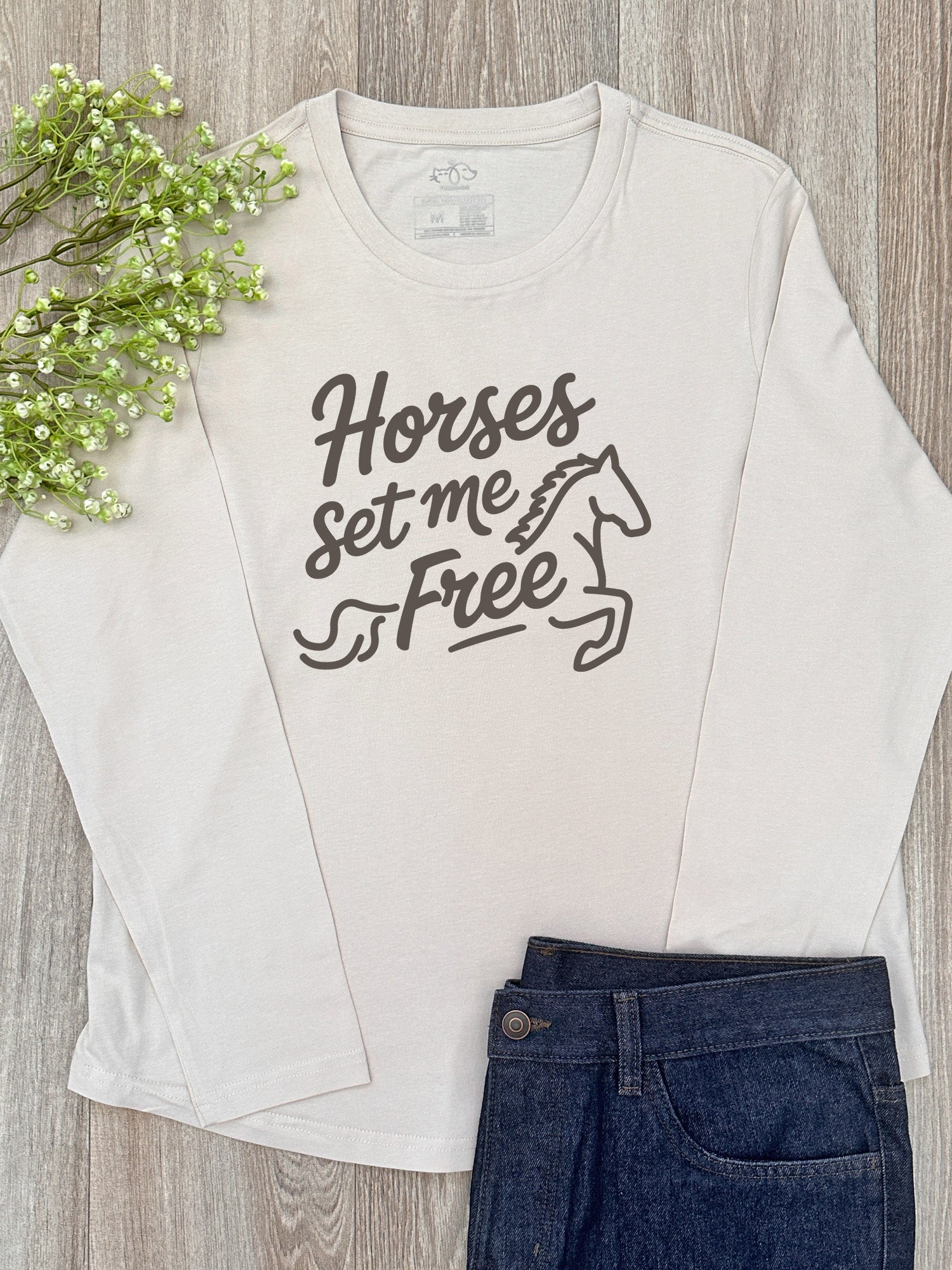 Horses Set Me Free Olivia Long Sleeve Tee