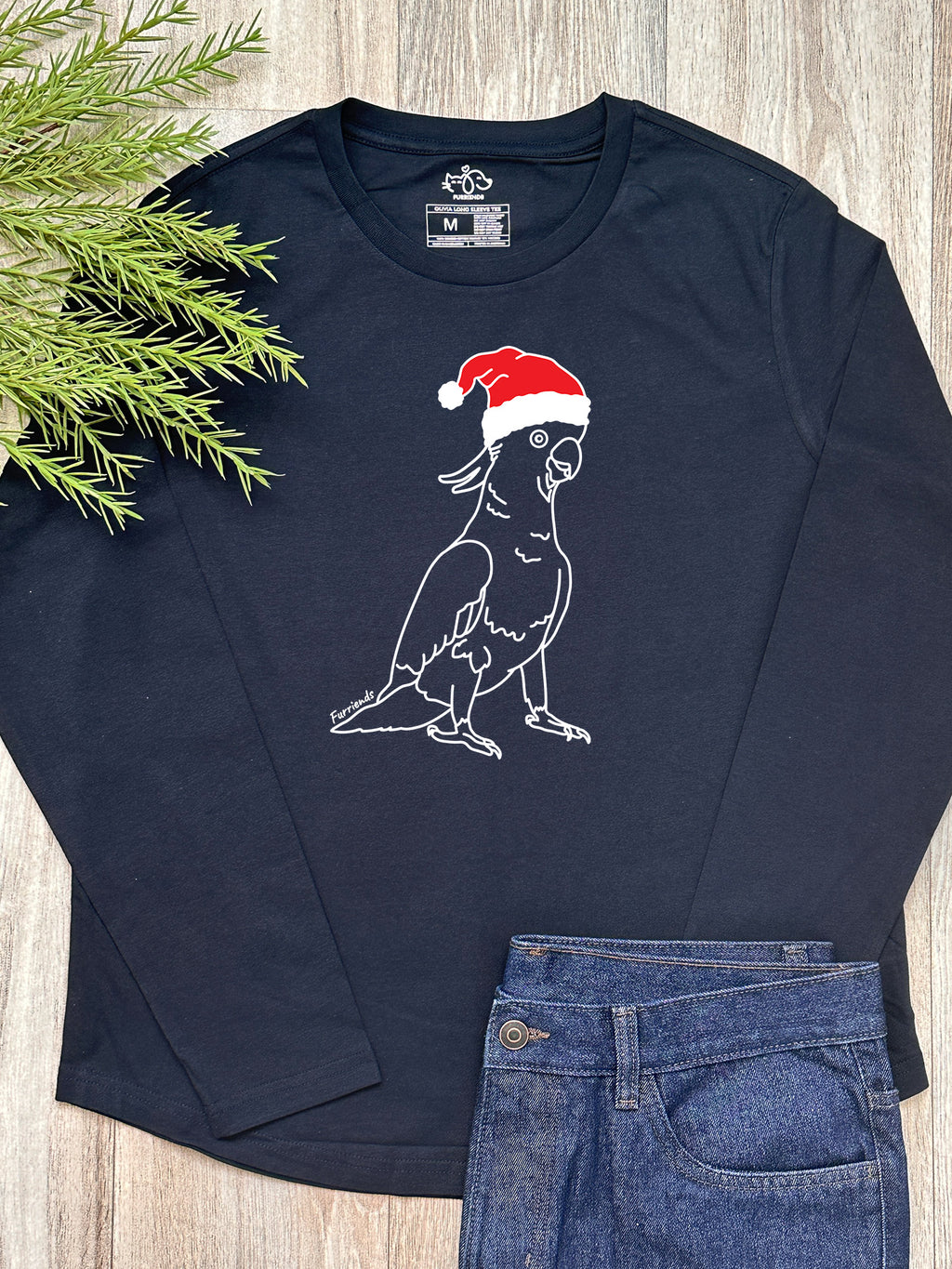 Sulphur-Crested Cockatoo Christmas Edition Olivia Long Sleeve Tee