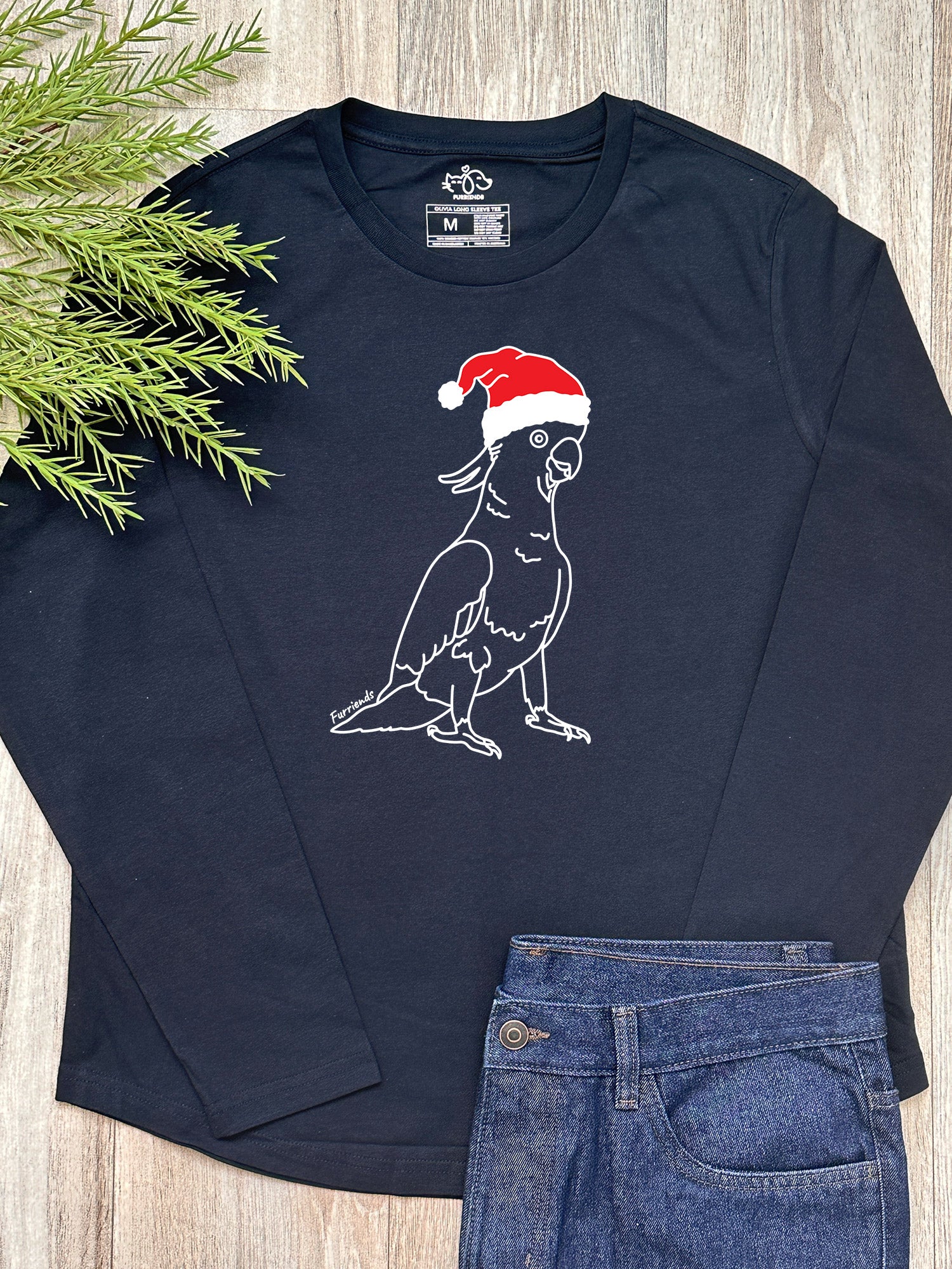 Sulphur-Crested Cockatoo Christmas Edition Olivia Long Sleeve Tee