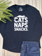 Cats. Naps. Snacks. Olivia Long Sleeve Tee