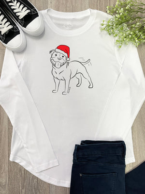 Staffordshire Bull Terrier Christmas Edition Olivia Long Sleeve Tee