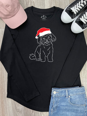 Maltese Terrier Christmas Edition Olivia Long Sleeve Tee