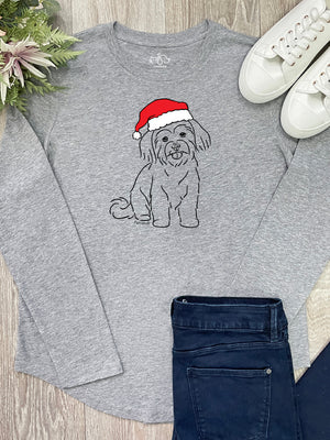 Maltese Terrier Christmas Edition Olivia Long Sleeve Tee