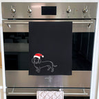 Dachshund Christmas Edition Tea Towel