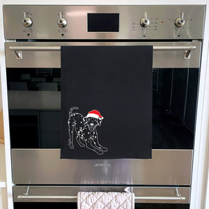 Dalmatian Christmas Edition Tea Towel