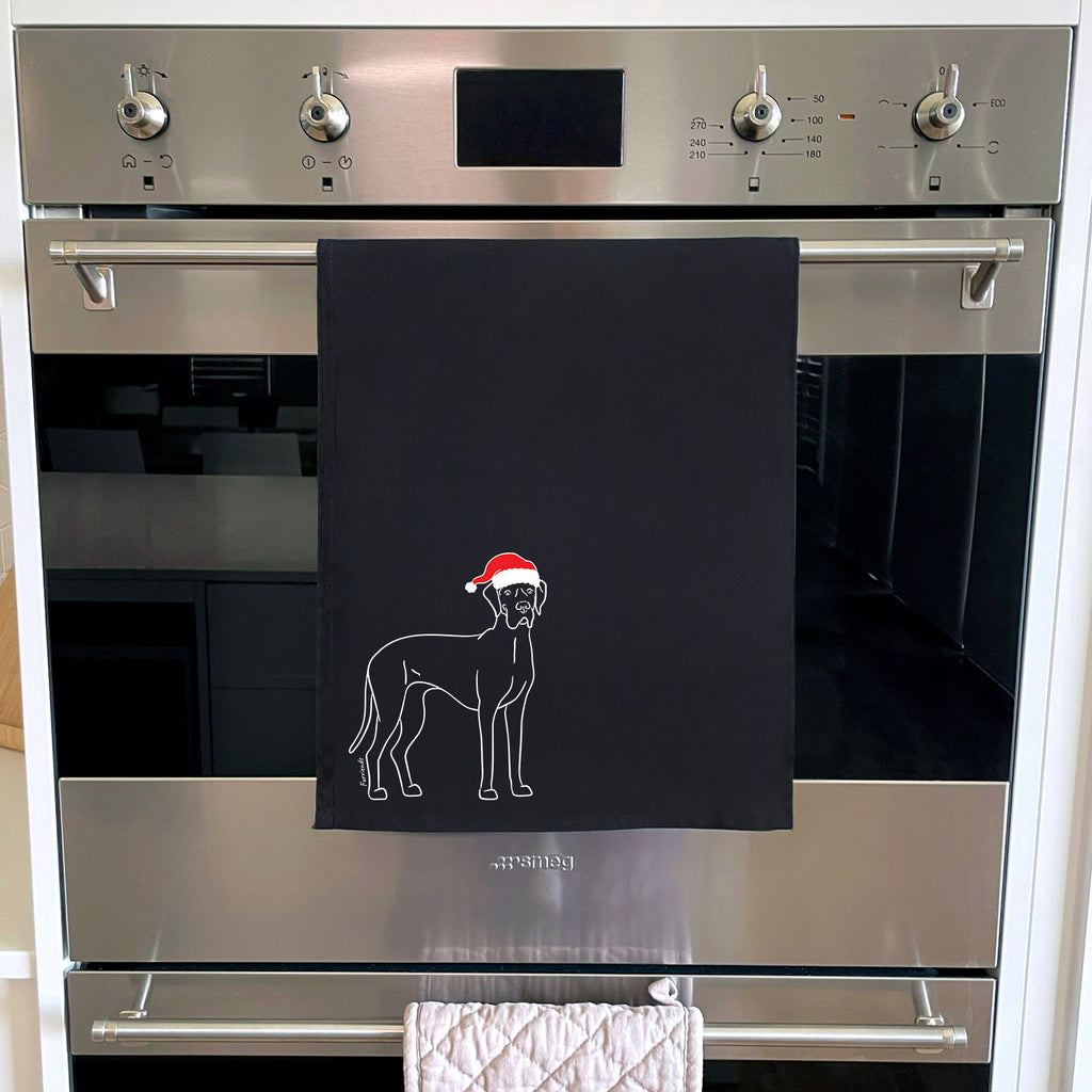 Great Dane Christmas Edition Tea Towel