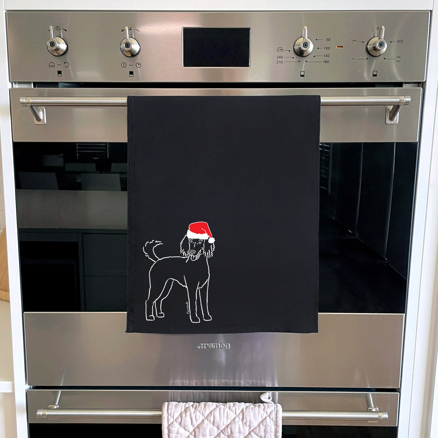 Poodle Christmas Edition Tea Towel