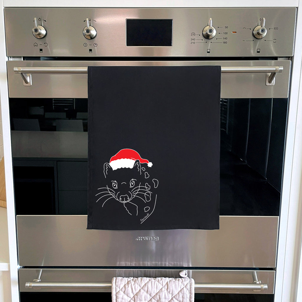 Spotted-Tailed Quoll Christmas Edition Tea Towel