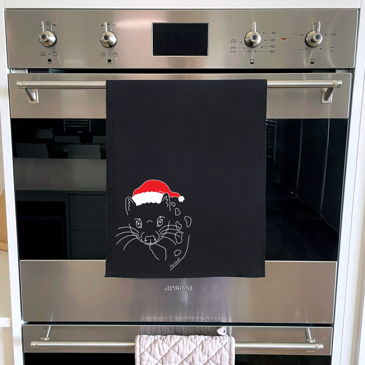 Spotted-Tailed Quoll Christmas Edition Tea Towel