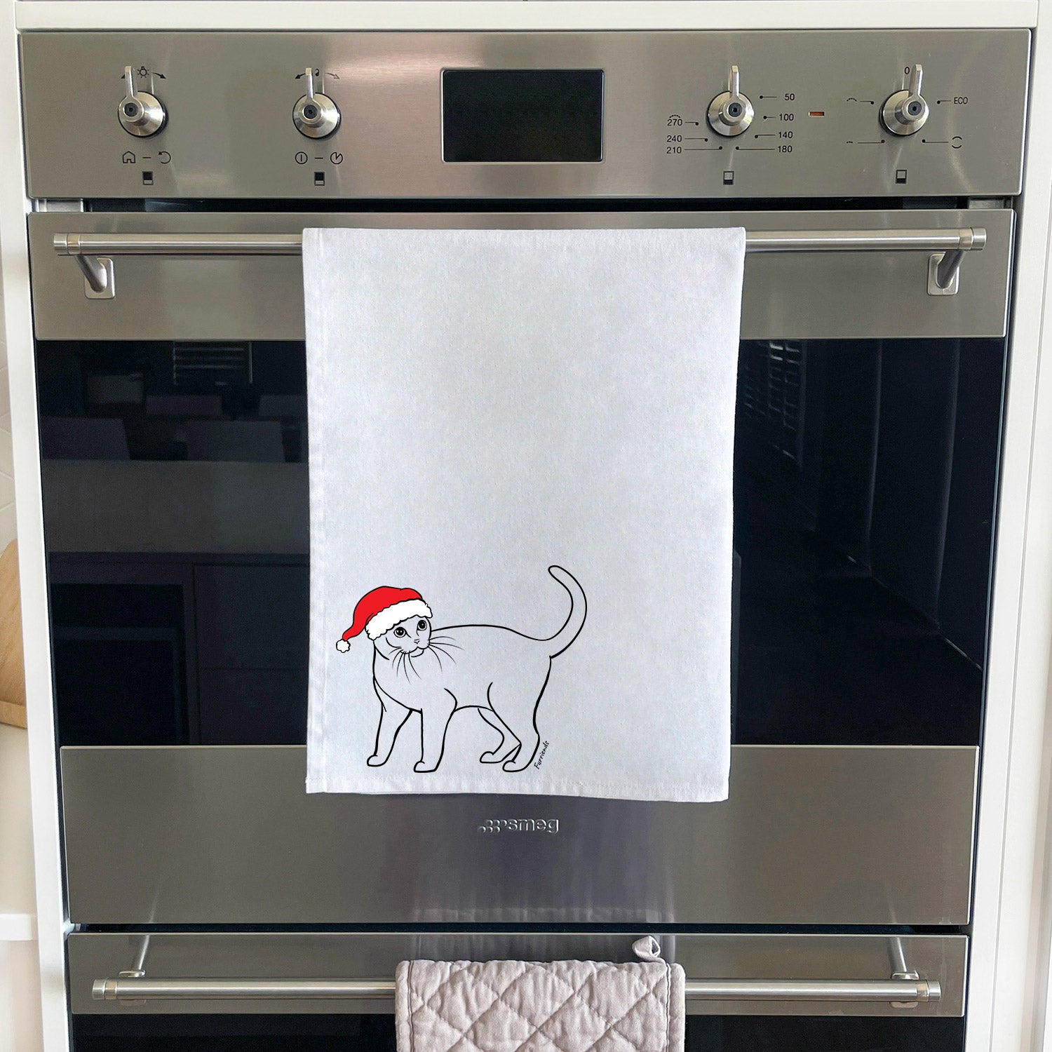 Burmese Christmas Edition Tea Towel