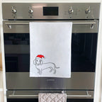 Dachshund Christmas Edition Tea Towel