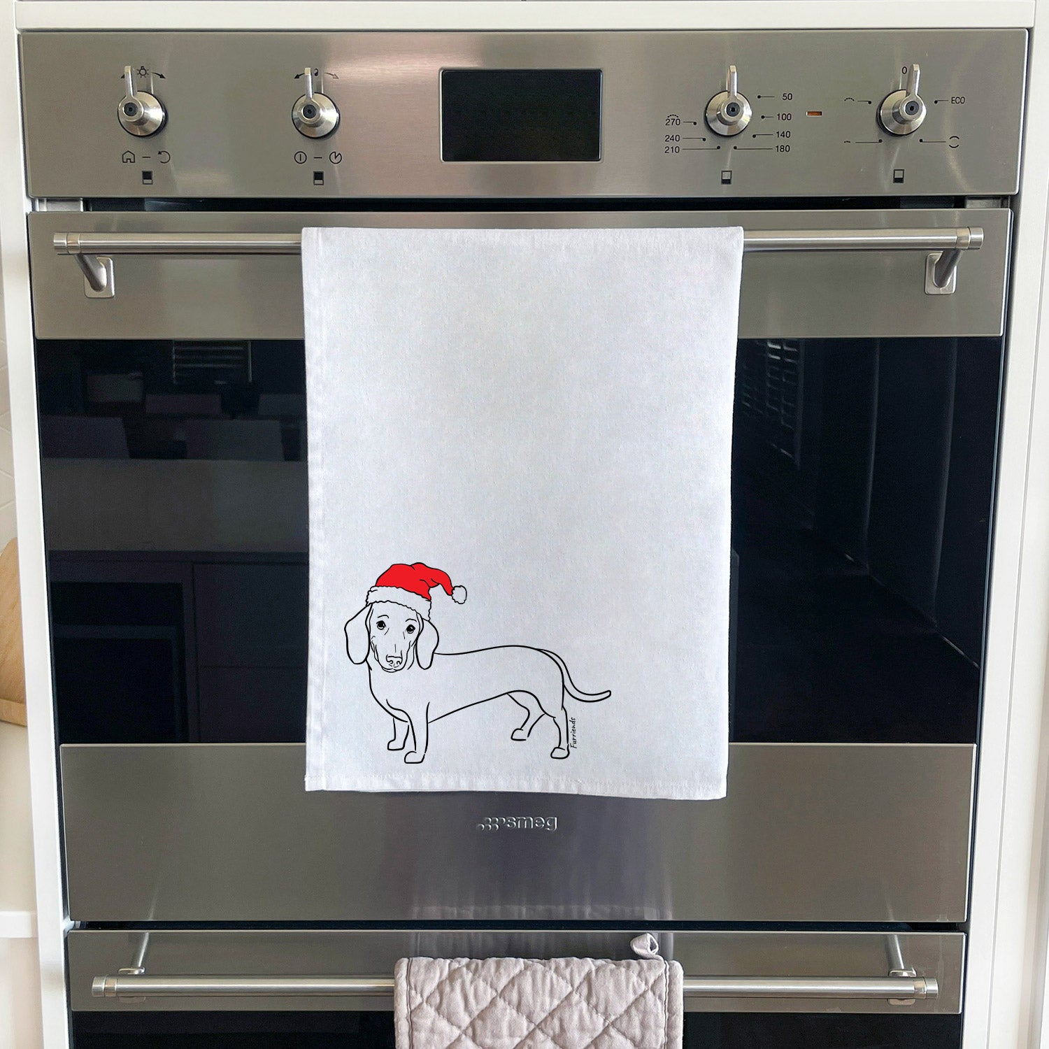 Dachshund Christmas Edition Tea Towel
