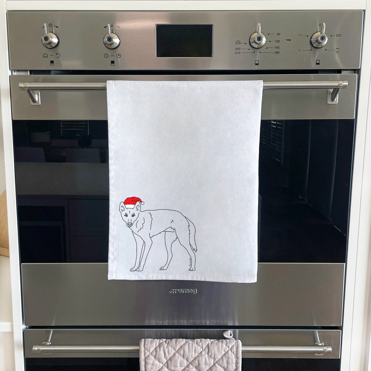 Dingo Christmas Edition Tea Towel