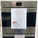 French Bulldog Christmas Edition Tea Towel