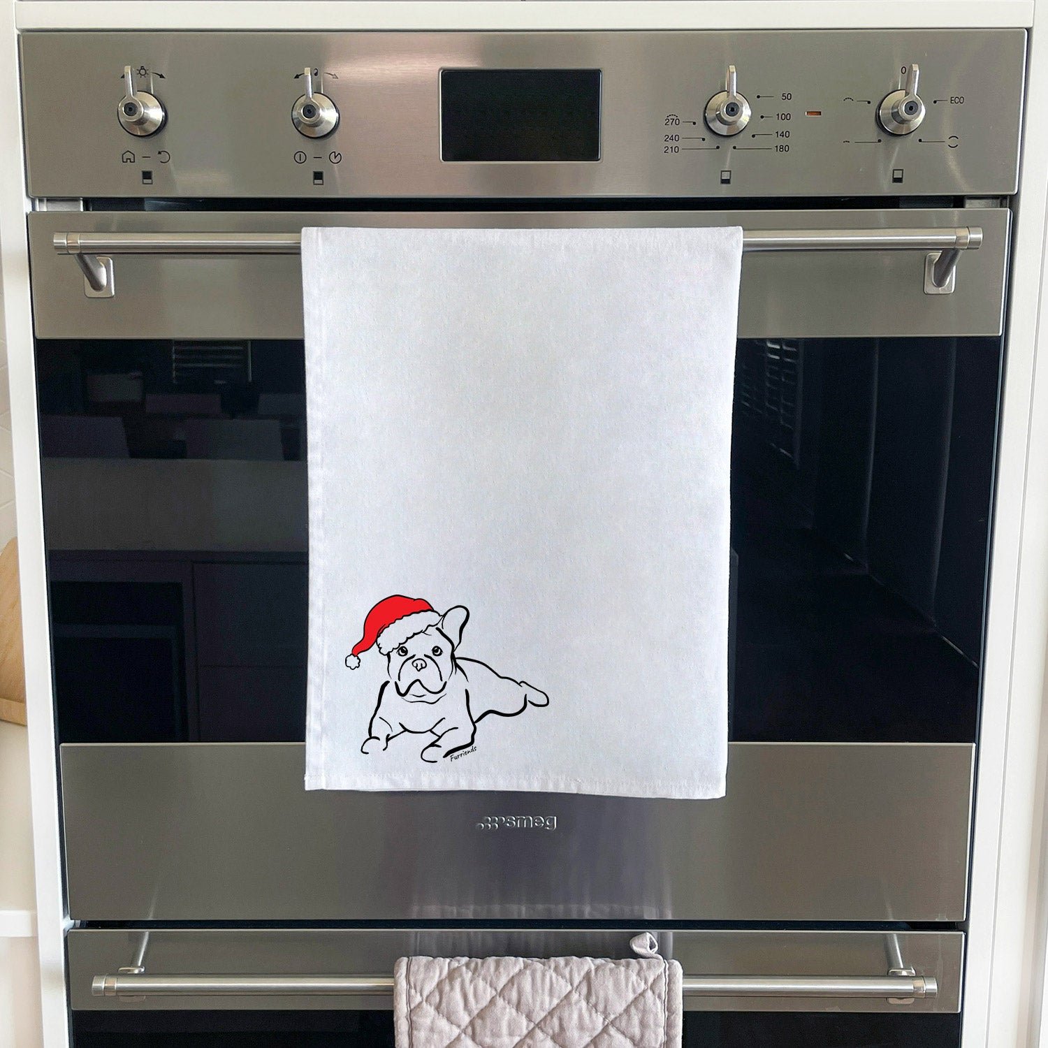 French Bulldog Christmas Edition Tea Towel