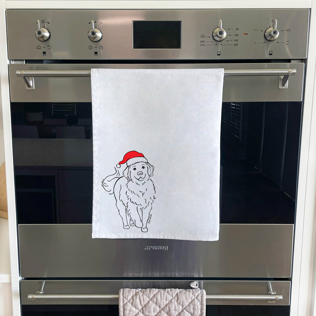 Golden Retriever Christmas Edition Tea Towel