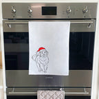 Golden Retriever Christmas Edition Tea Towel