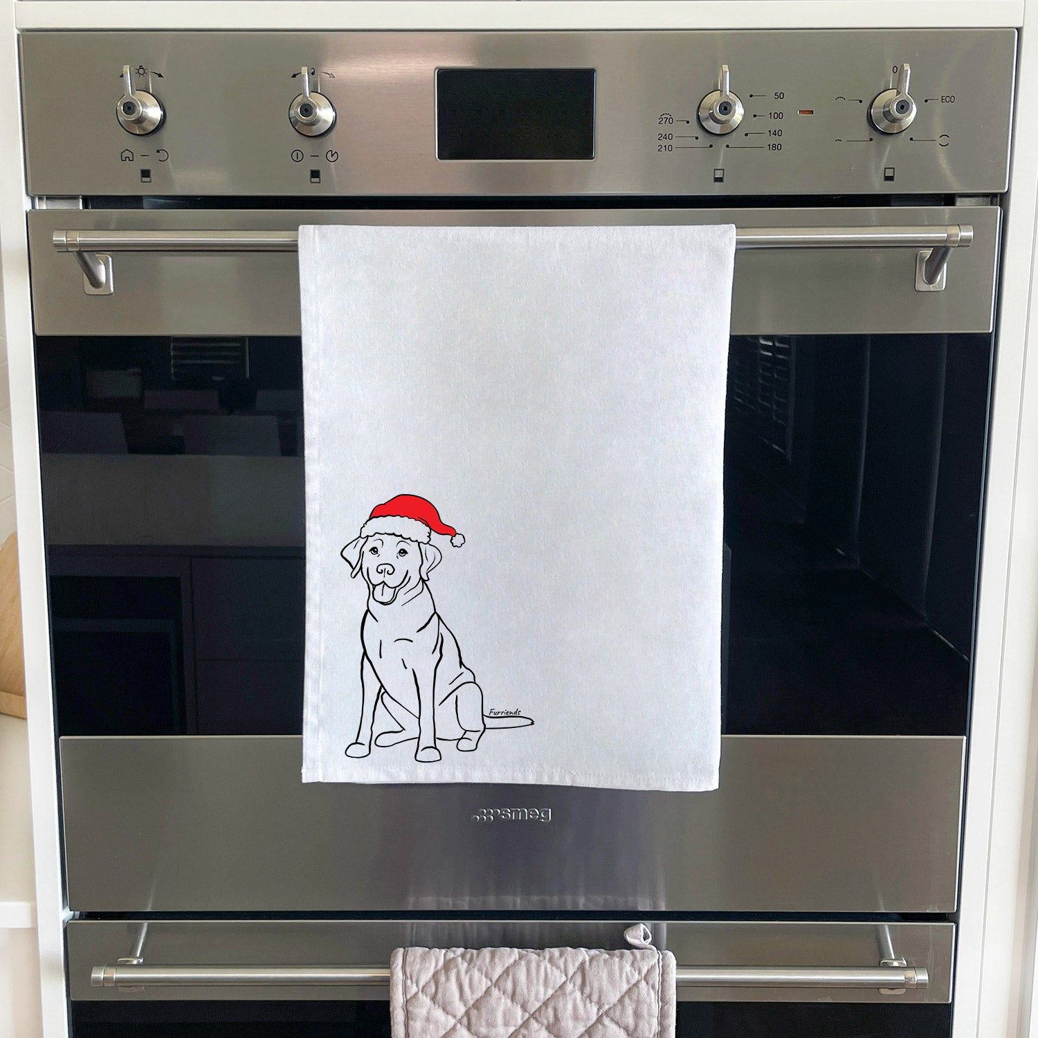 Labrador Christmas Edition Tea Towel