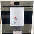 Poodle Christmas Edition Tea Towel