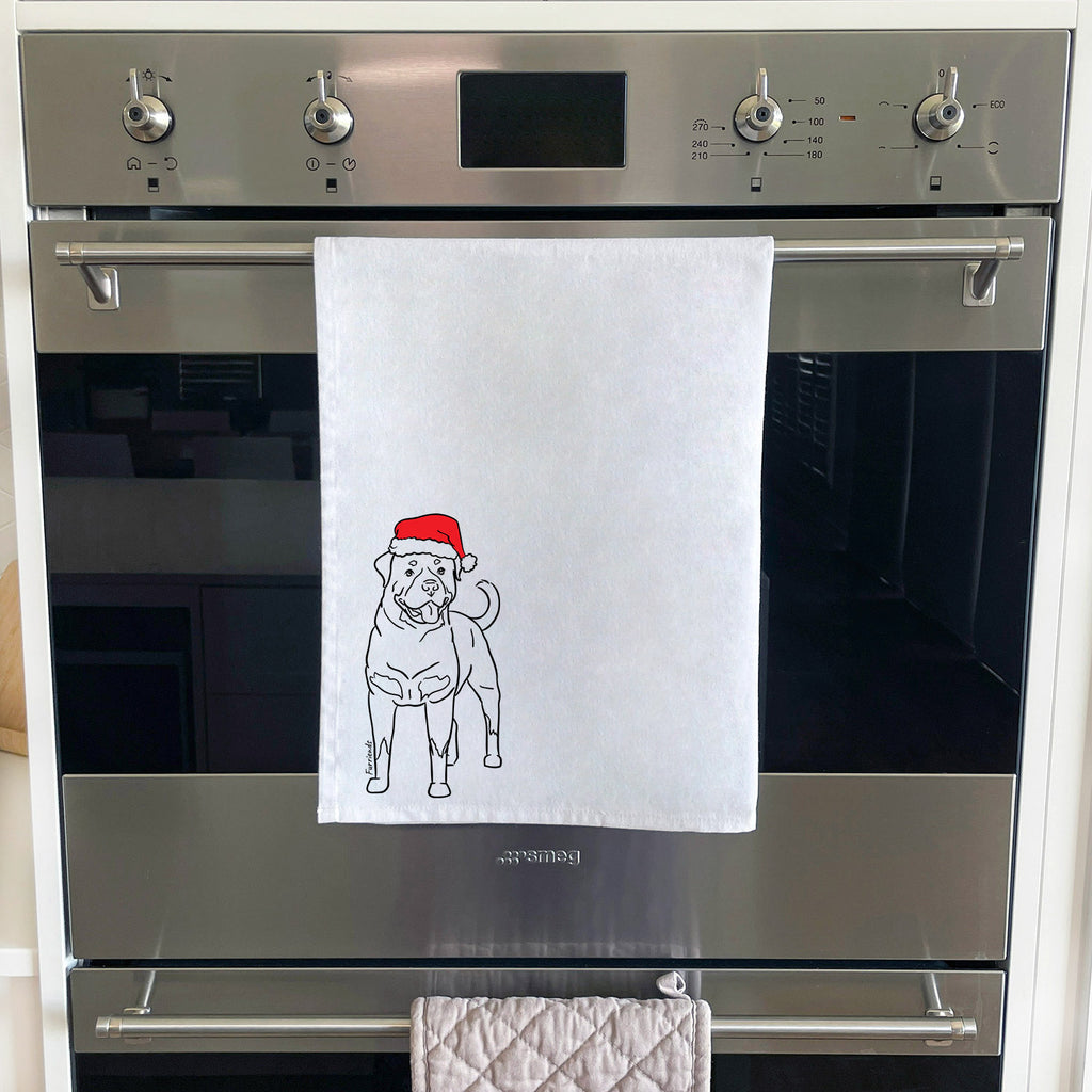 Rottweiler Christmas Edition Tea Towel
