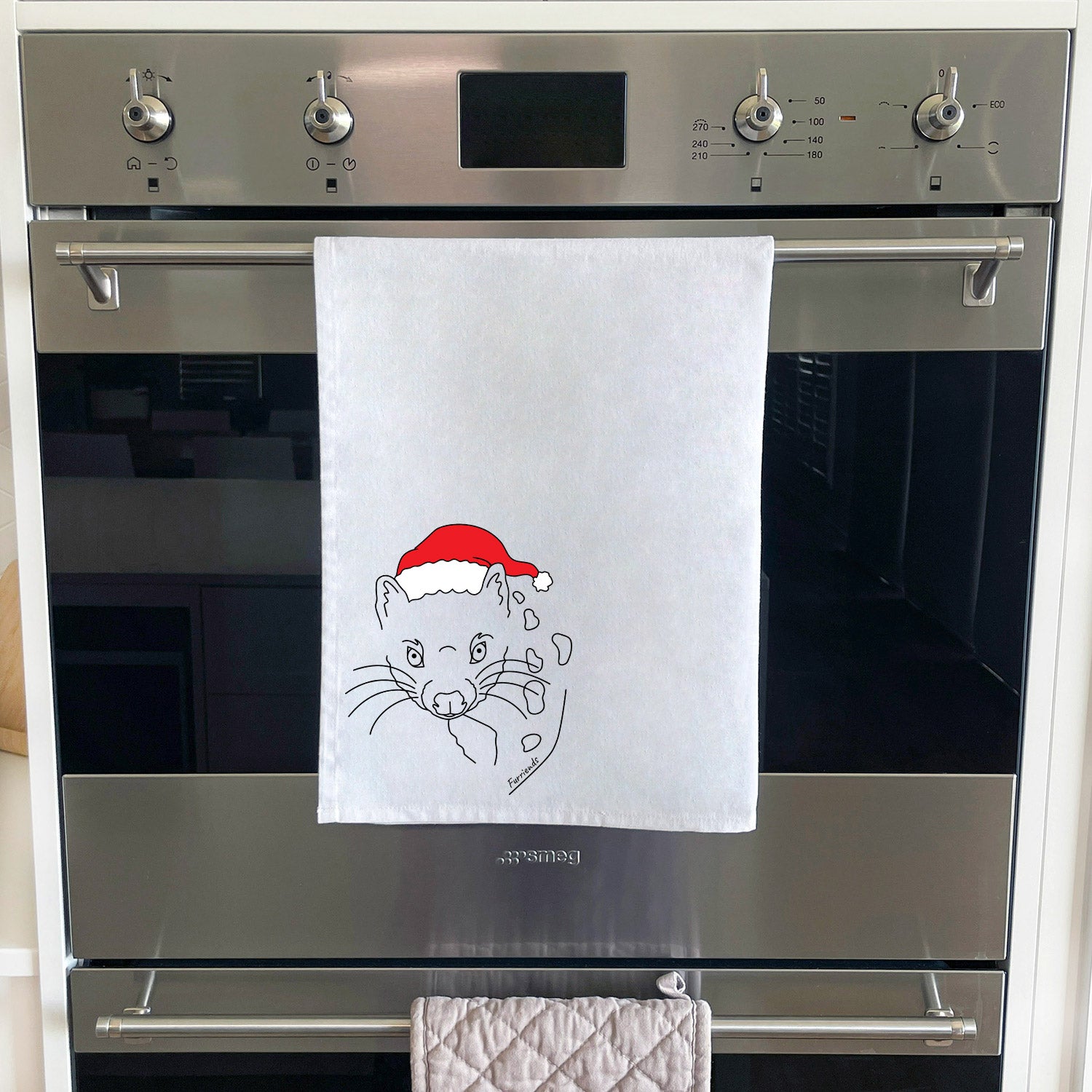 Spotted-Tailed Quoll Christmas Edition Tea Towel