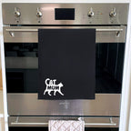 Cat Mum Silhouette Tea Towel