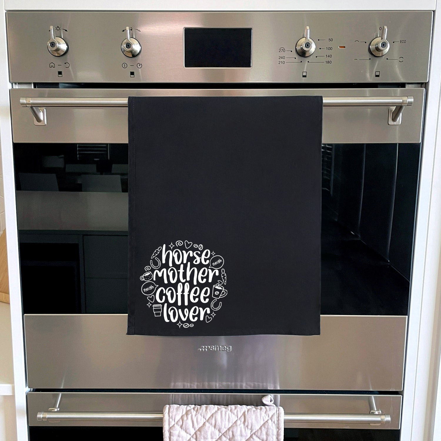 Horse Mother Coffee Lover Tea Towel