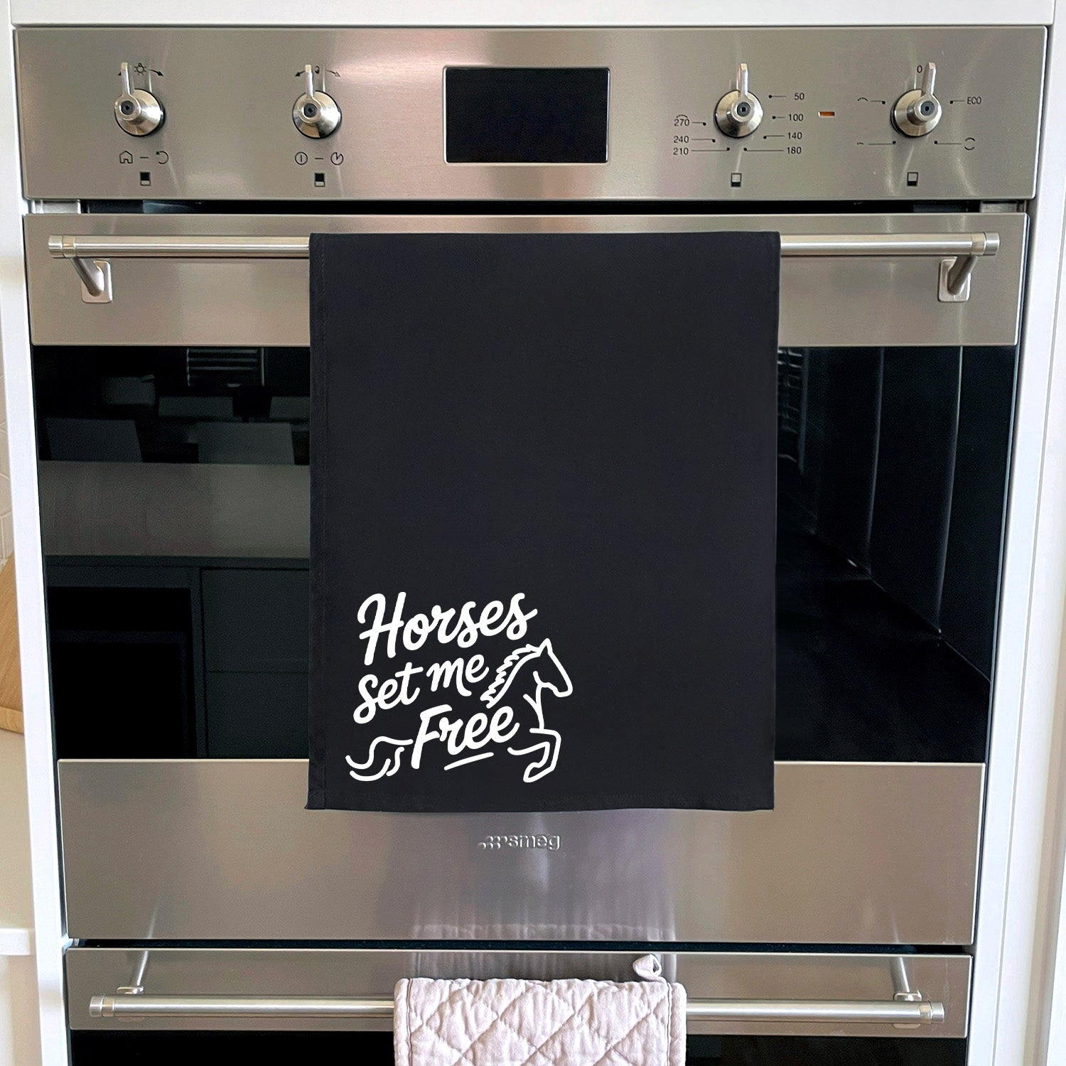 Horses Set Me Free Tea Towel