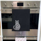 Cat Mandala Tea Towel