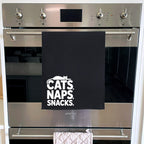 Cats. Naps. Snacks. Tea Towel