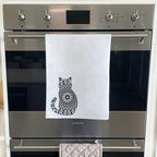Cat Mandala Tea Towel
