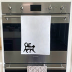 Cat Mum Silhouette Tea Towel