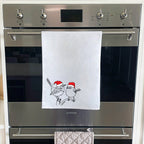 Superb Fairy Wren Christmas Edition Tea Towel