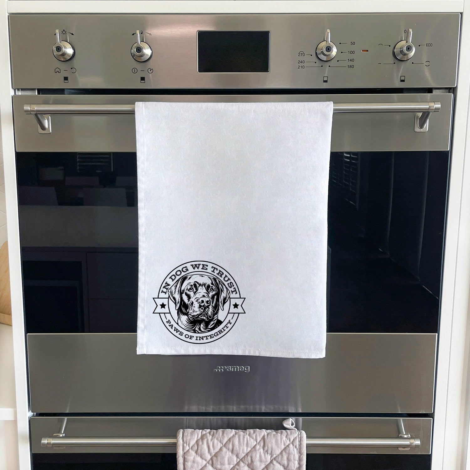 In Dog We Trust Tea Towel
