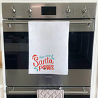 Here Comes Santa Paws Tea Towel