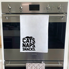 Cats. Naps. Snacks. Tea Towel