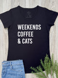 Weekends Coffee & Cats Remi Women's Tee