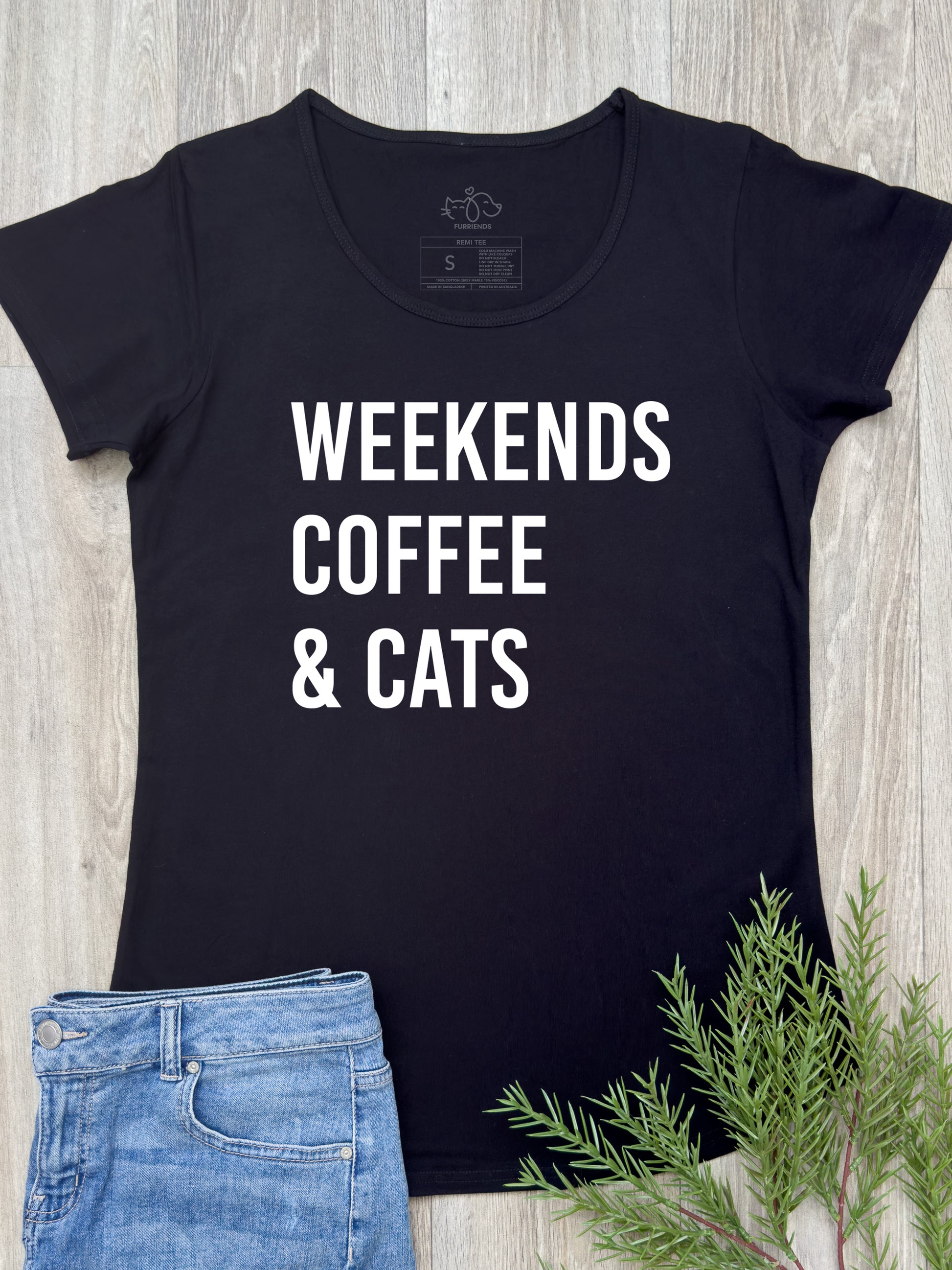 Weekends Coffee & Cats Remi Women's Tee