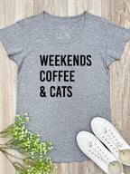 Weekends Coffee & Cats Remi Women's Tee