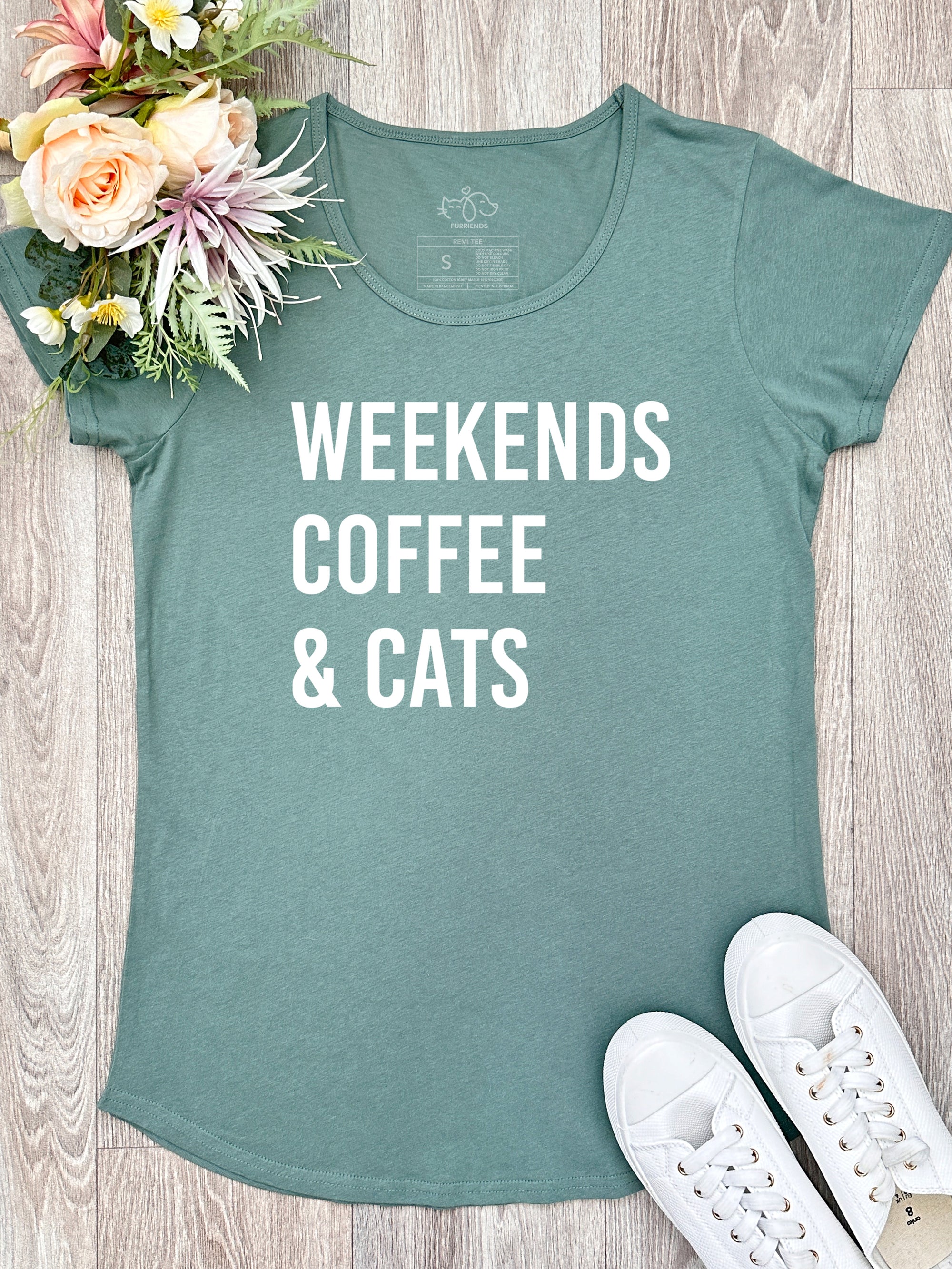 Weekends Coffee & Cats Remi Women's Tee