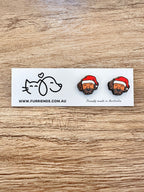 Rhodesian Ridgeback Christmas Edition ColourPop Stud Earrings