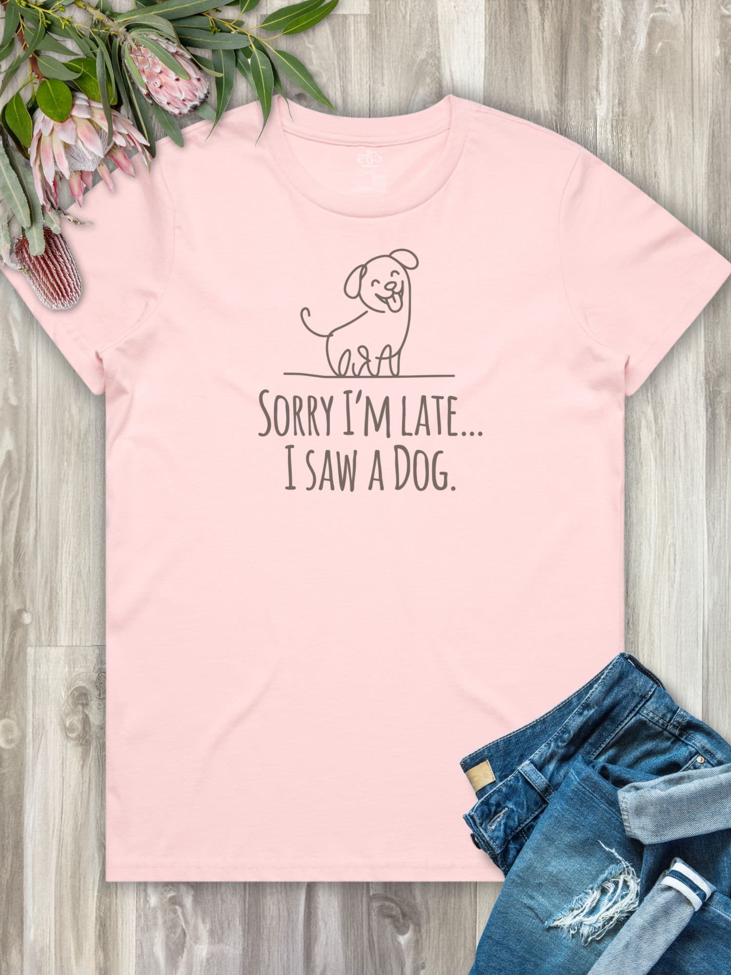 Sorry I'm Late, I Saw A Dog Ava Women's Regular Fit Tee