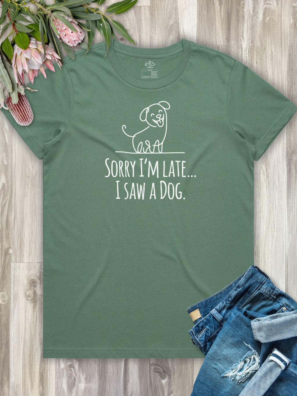 Sorry I'm Late, I Saw A Dog Ava Women's Regular Fit Tee