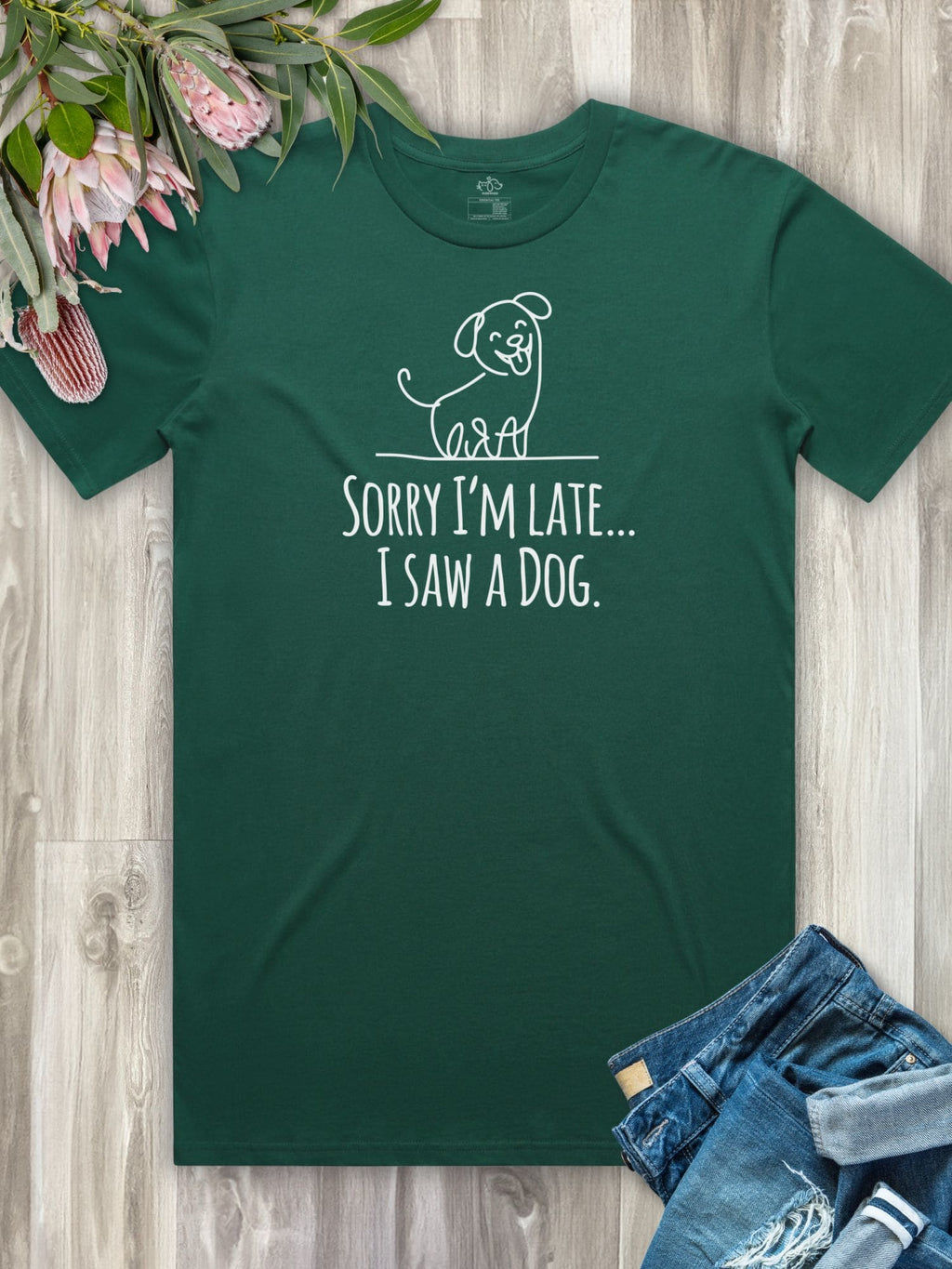 Sorry I'm Late, I Saw A Dog Essential Unisex Tee