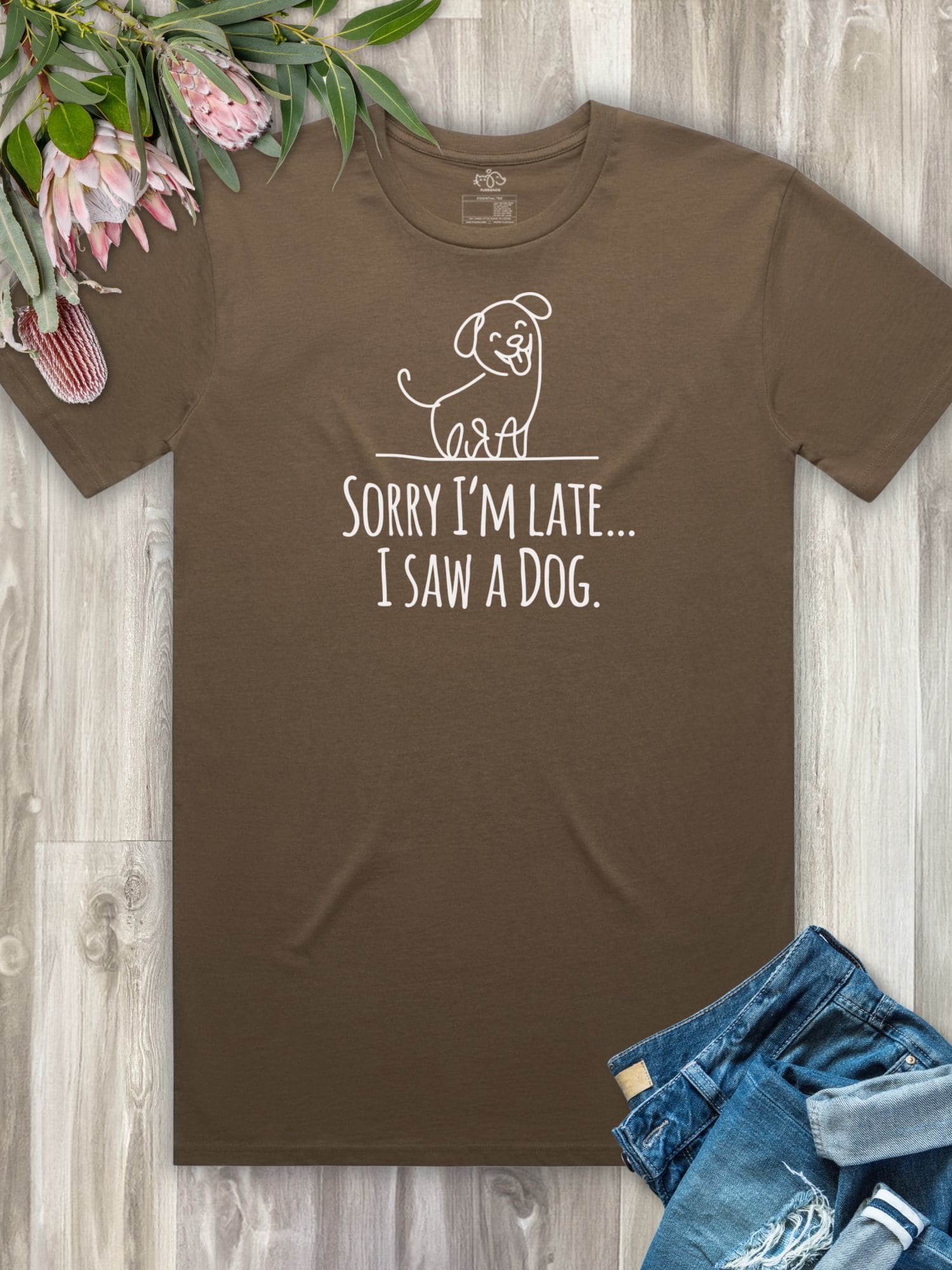Sorry I'm Late, I Saw A Dog Essential Unisex Tee