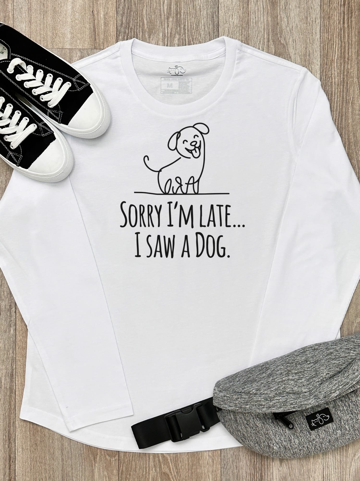 Sorry I'm Late, I Saw A Dog Olivia Women's Long Sleeve Tee