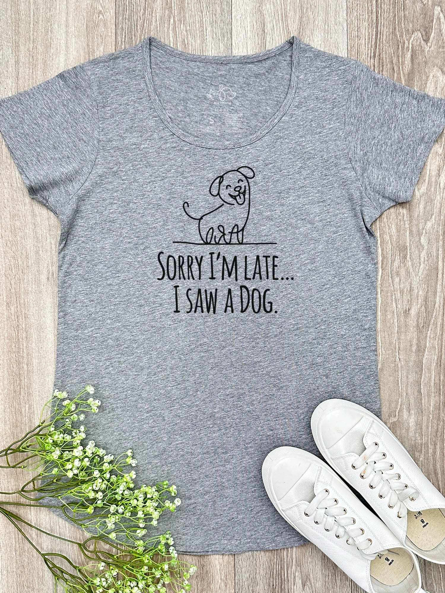 Sorry I'm Late, I Saw A Dog Remi Women's Scoop Neck Tee